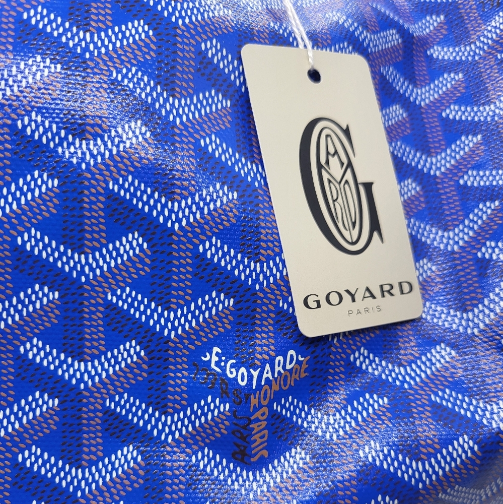 Goyard Blue Chevron St. Louis GM Tote with Pouch - Picture 8 of 16